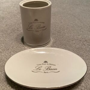 Kassatex Le Bain Paris bathroom accessories - soap dish and multi use holder